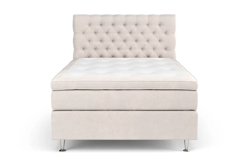 Celine Sängpaket 140x200cm, Beige / Sammet