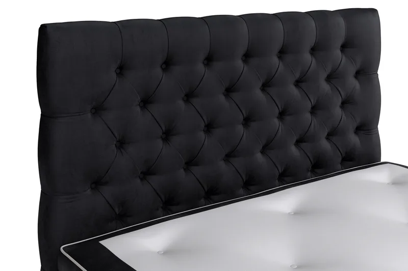 Celine Sängpaket 140x200cm - Svart/Sammet - Möbler - Sovrum - Sängar - Kontinentalsängar