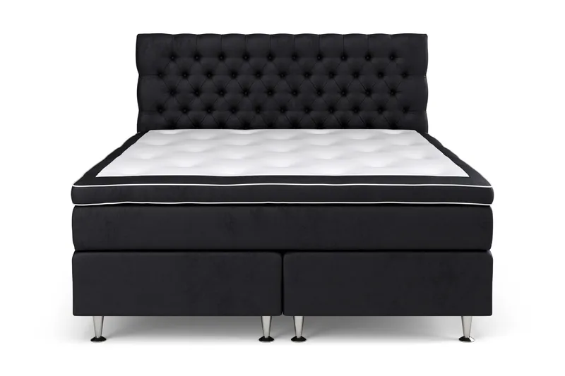 Celine  Sängpaket 160x200 cm Svart Sammet - Möbler - Sovrum - Sängar - Kontinentalsängar