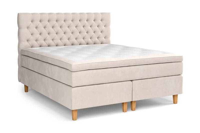 Celine Sängpaket 160x200cm - Beige/Sammet - Möbler - Sovrum - Sängar - Kontinentalsängar