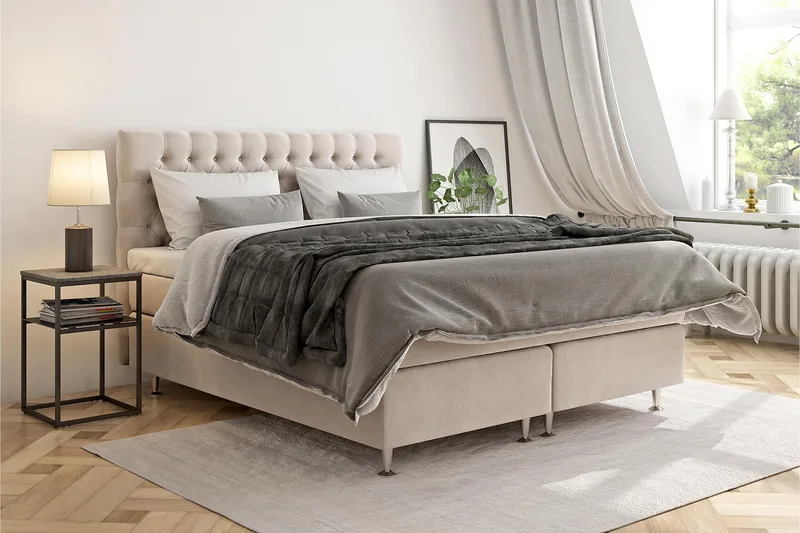 Celine Sängpaket 180x200 cm - Beige - Möbler - Sovrum - Sängar - Kontinentalsängar