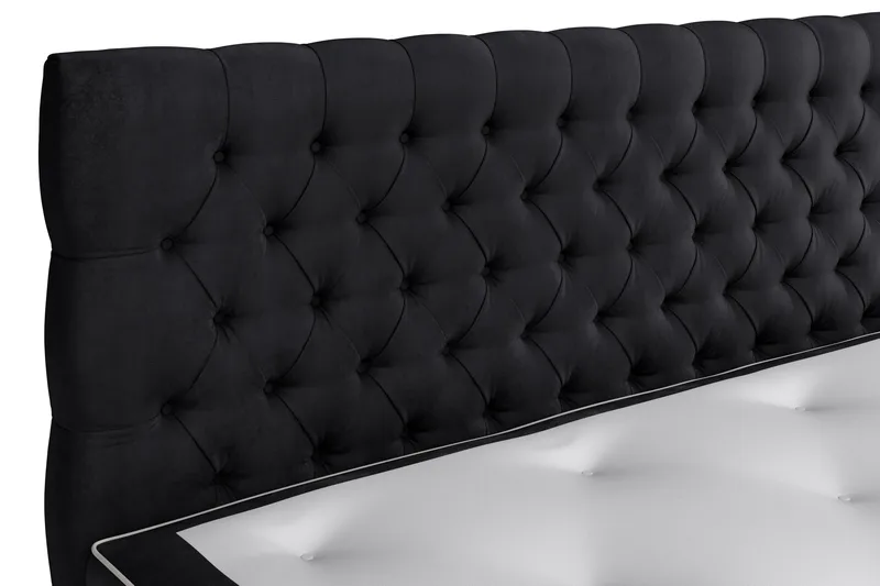 Celine  Sängpaket 180x200 cm Svart Sammet - Möbler - Sovrum - Sängar - Kontinentalsängar