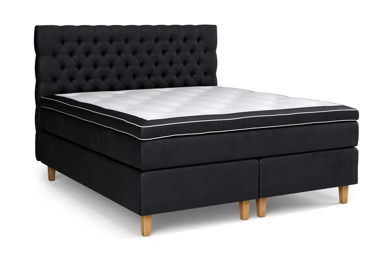 Celine Sängpaket 180x200 cm - Svart/Sammet - Möbler - Sovrum - Sängar - Kontinentalsängar