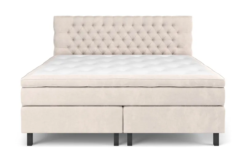 Celine Sängpaket 210x210cm - Beige/Sammet - Möbler - Sovrum - Sängar - Kontinentalsängar