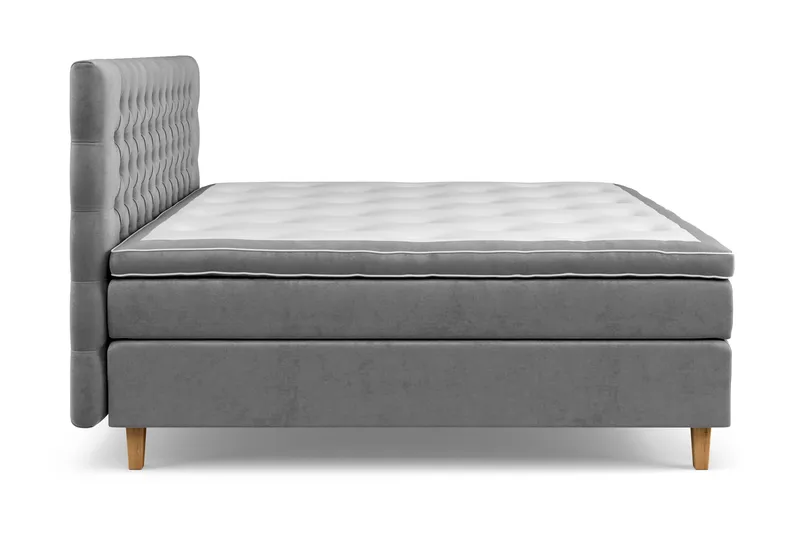 Celine Sängpaket 210x210cm - Grå/Sammet - Möbler - Sovrum - Sängar - Kontinentalsängar