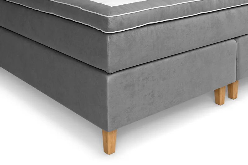 Celine Sängpaket 210x210cm - Grå/Sammet - Möbler - Sovrum - Sängar - Kontinentalsängar