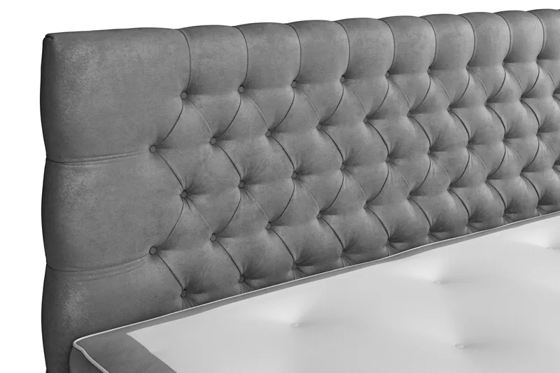 Celine Sängpaket 210x210cm - Grå/Sammet - Möbler - Sovrum - Sängar - Kontinentalsängar