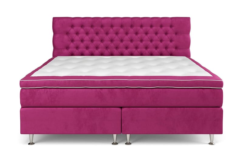 Celine Sängpaket 210x210cm, Rosa/Sammet