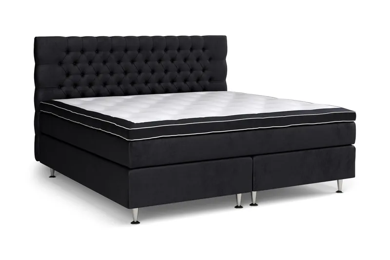 Celine Sängpaket 210x210cm - Svart/Sammet - Möbler - Sovrum - Sängar - Kontinentalsängar