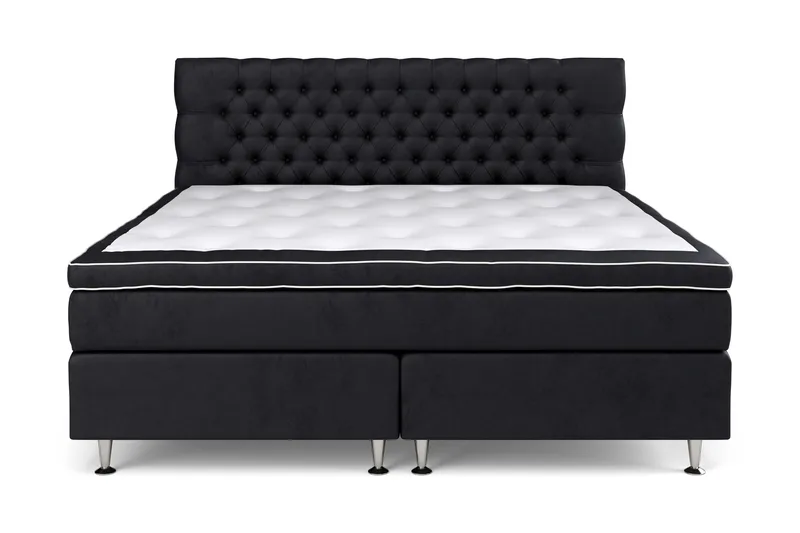 Celine Sängpaket 210x210cm - Svart/Sammet - Möbler - Sovrum - Sängar - Kontinentalsängar