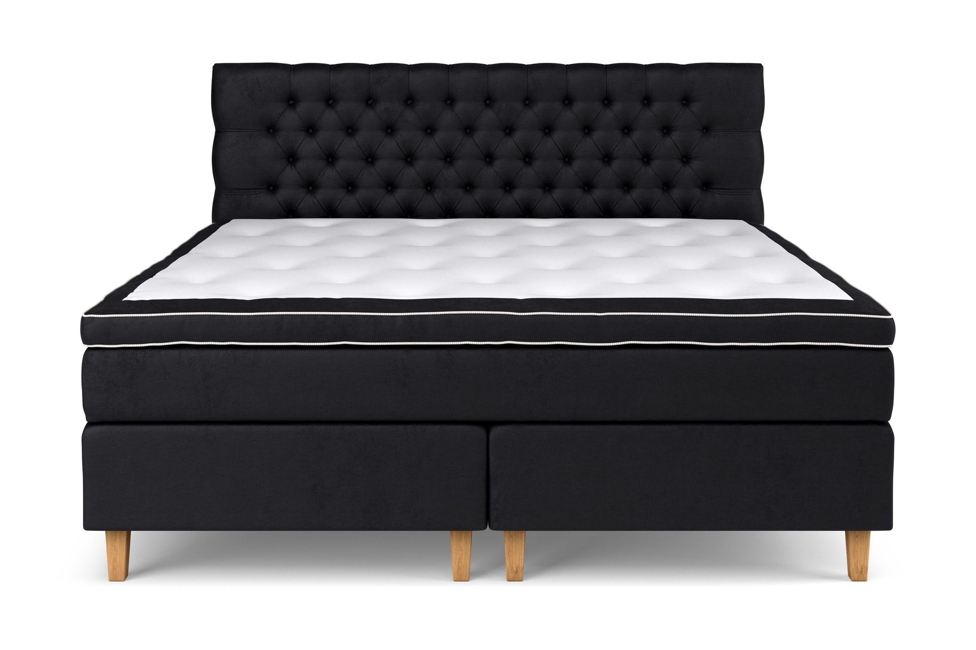 Celine Sängpaket 210x210cm – Svart/Sammet