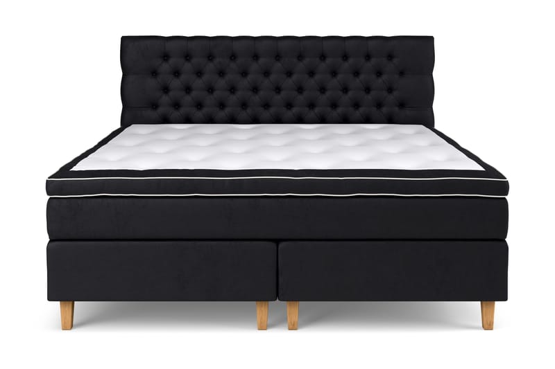 Celine Sängpaket 210x210cm - Svart/Sammet - Möbler - Sovrum - Sängar - Kontinentalsängar