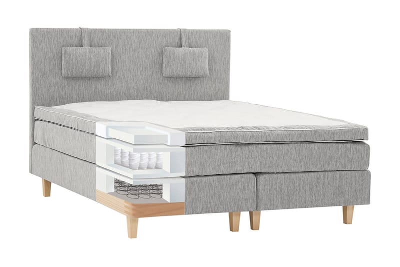 Charleston Kontinentalsäng 120 - Ljusgrå - Möbler - Sovrum - Sängar - Kontinentalsängar