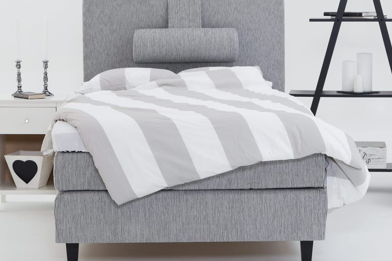 Charleston Kontinentalsäng 120x200 Fast Polyeterskum - Ljusgrå - Möbler - Sovrum - Sängar - Kontinentalsängar