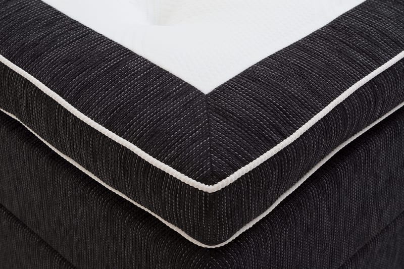 Charleston Kontinentalsäng 120x200 Fast Polyeterskum - Svart - Möbler - Sovrum - Sängar - Kontinentalsängar