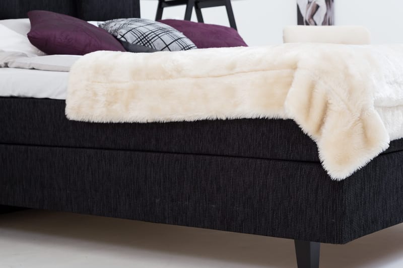 Charleston Kontinentalsäng 120x200 Fast Polyeterskum - Svart - Möbler - Sovrum - Sängar - Kontinentalsängar