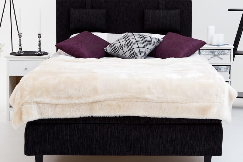 Charleston Kontinentalsäng 120x200 Fast Polyeterskum - Svart - Möbler - Sovrum - Sängar - Kontinentalsängar