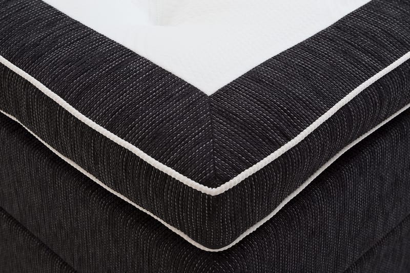 Charleston Kontinentalsäng 140x200 Fast Polyeterskum - Svart - Möbler - Sovrum - Sängar - Kontinentalsängar