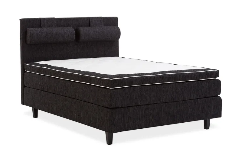 Charleston Kontinentalsäng 140x200 Fast Polyeterskum - Svart - Möbler - Sovrum - Sängar - Kontinentalsängar