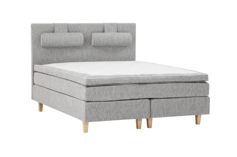 Charleston Kontinentalsäng 160x200 Fast Polyeterskum, Ljusgrå