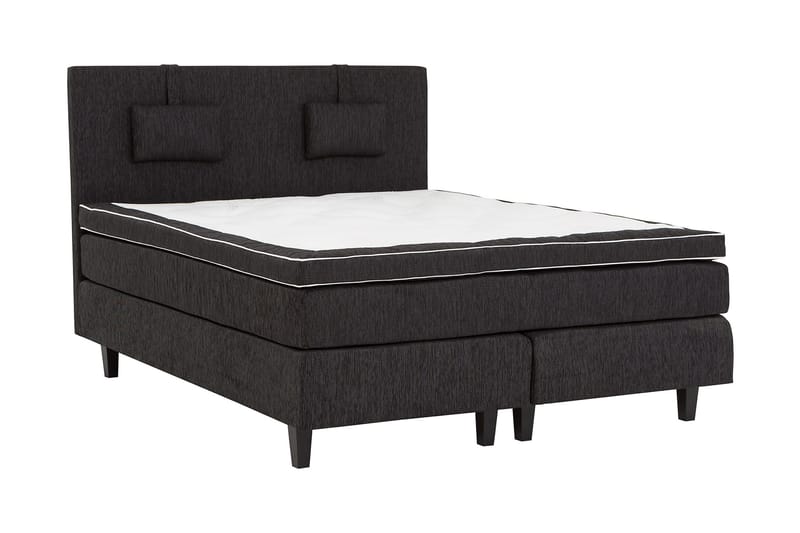 Charleston Kontinentalsäng 160x200 Fast Polyeterskum - Svart - Möbler - Sovrum - Sängar - Kontinentalsängar