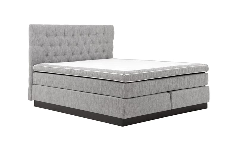 Charleston Kontinentalsäng 160x200 Fast Polyeterskum - Ljusgrå - Möbler - Sovrum - Sängar - Kontinentalsängar