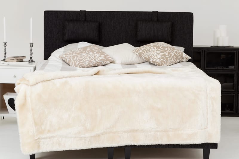 Charleston Kontinentalsäng 160x200 Fast Polyeterskum - Svart - Möbler - Sovrum - Sängar - Kontinentalsängar