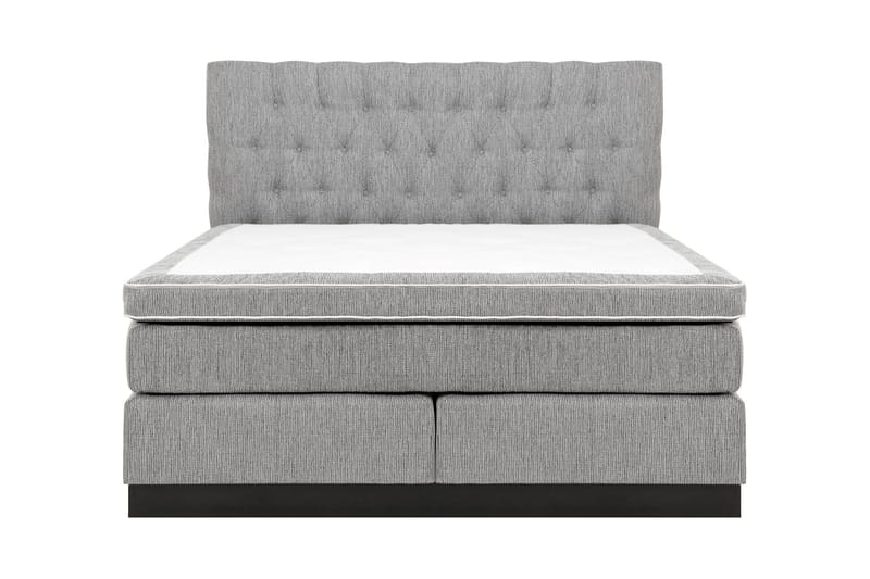 Charleston Kontinentalsäng 160x200 Fast Polyeterskum - Ljusgrå - Möbler - Sovrum - Sängar - Kontinentalsängar