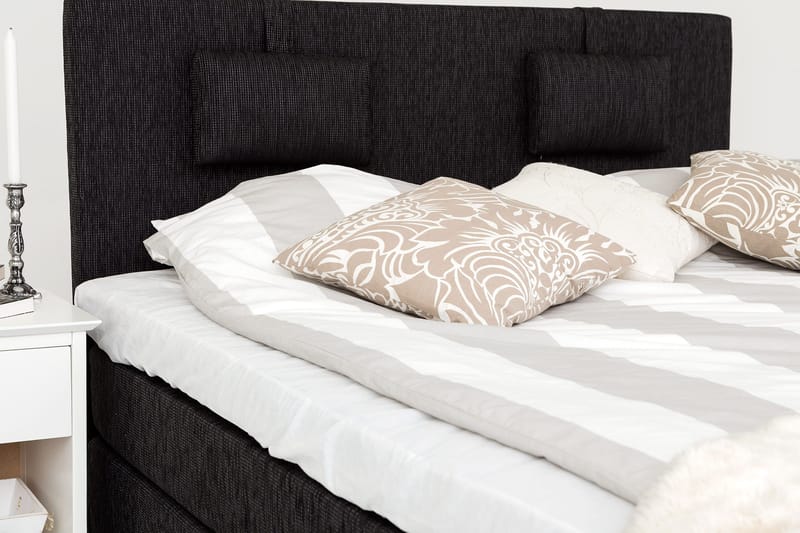Charleston Kontinentalsäng 160x200 Fast Polyeterskum - Svart - Möbler - Sovrum - Sängar - Kontinentalsängar