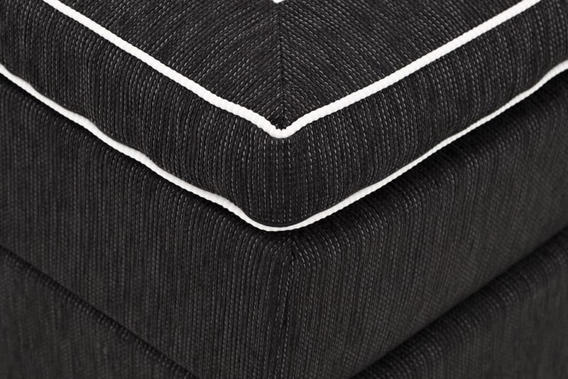 Charleston Kontinentalsäng 160x200 Fast Polyeterskum - Svart - Möbler - Sovrum - Sängar - Kontinentalsängar