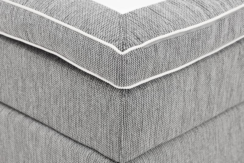 Charleston Kontinentalsäng 160x200 Fast Polyeterskum - Ljusgrå - Möbler - Sovrum - Sängar - Kontinentalsängar