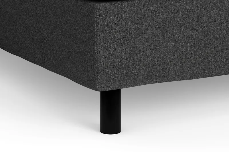 Charm Komplett Sängpaket 120x200 cm Kontinentalsäng med gavel - Mörkgrå - Möbler - Sovrum - Sängar - Kontinentalsängar