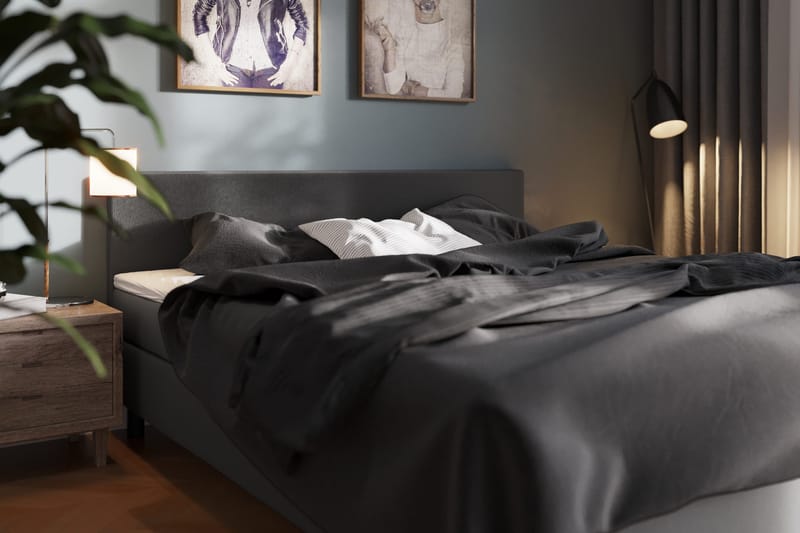 Charm Komplett Sängpaket 160x200 - Mörkgrå - Möbler - Sovrum - Sängar - Kontinentalsängar
