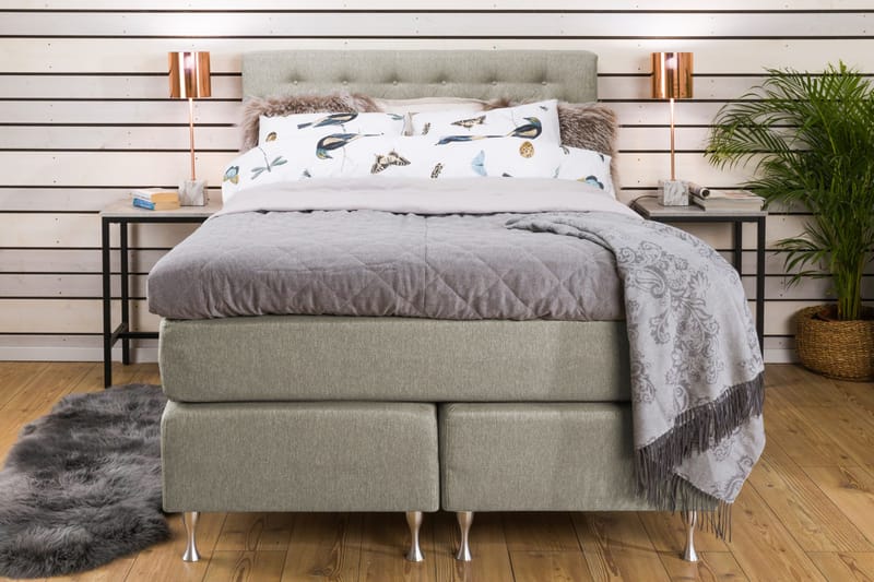 Cloud Komplett Sängpaket 140x200 - Med Sidor Beige/Vit - Möbler - Sovrum - Sängar - Kontinentalsängar