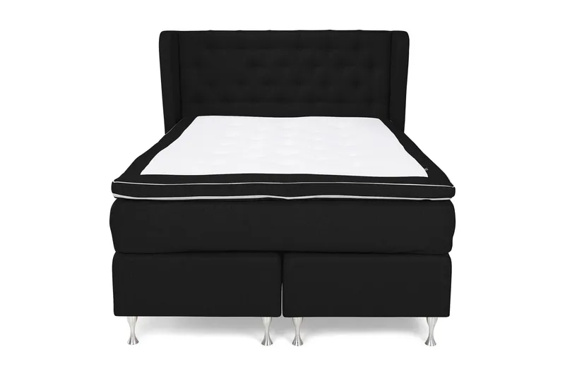 Cloud Komplett Sängpaket 140x200, Med Sidor Svart/Vit