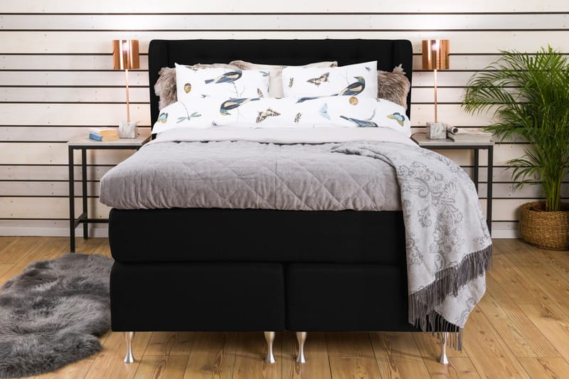 Cloud Komplett Sängpaket 140x200 - Svart/Vit - Möbler - Sovrum - Sängar - Kontinentalsängar