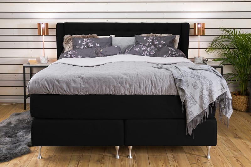 Cloud Komplett Sängpaket 160x200 - Svart - Möbler - Sovrum - Sängar - Kontinentalsängar