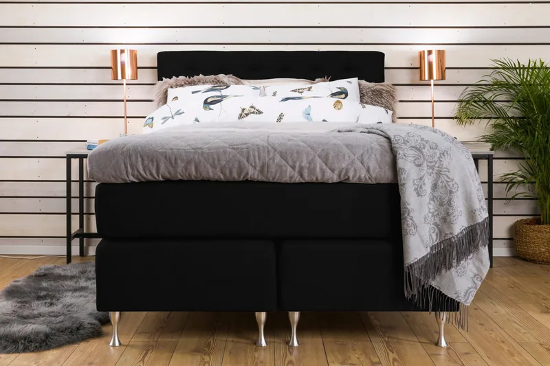 Cloud Kontinentalsäng 140x200 - Svart - Möbler - Sovrum - Sängar - Kontinentalsängar