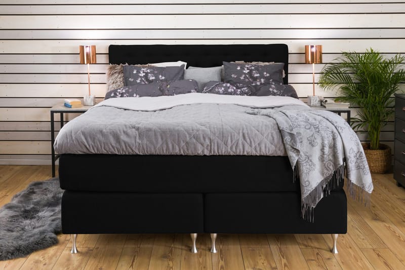 Cloud Kontinentalsäng 160x200 - Svart - Möbler - Sovrum - Sängar - Kontinentalsängar