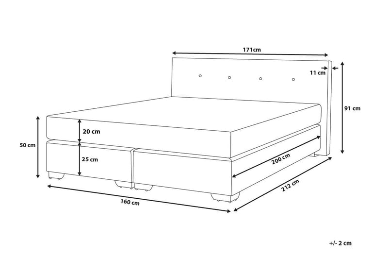 CONSUL Kontinentalsäng 160|200 cm - Möbler - Sovrum - Sängar - Kontinentalsängar