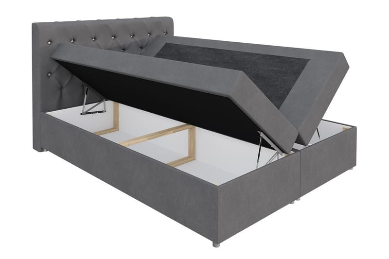DANNI Sängpaket 200x200 cm Grå - Grå - Möbler - Sovrum - Sängar - Kontinentalsängar