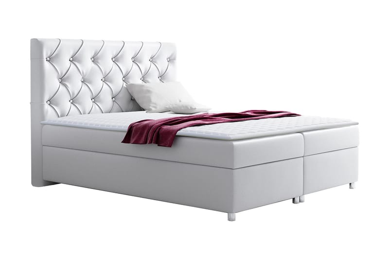 DANNI Sängpaket 200x200 cm Vit - Vit - Möbler - Sovrum - Sängar - Kontinentalsängar