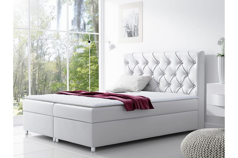 DANNI Sängpaket 200x200 cm Vit - Vit - Möbler - Sovrum - Sängar - Kontinentalsängar
