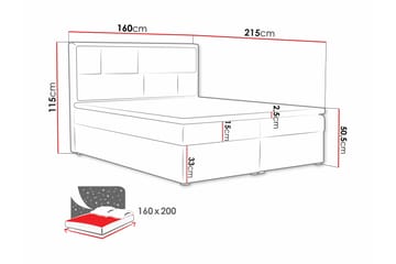 Deco Kontinentalsäng 160x215cm - Svart - Möbler - Sovrum - Sängar - Kontinentalsängar