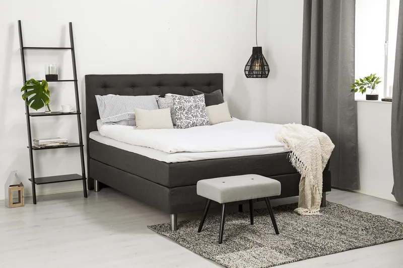 Diplomat Komplett Sängpaket 160x200 - Mörkgrå - Möbler - Sovrum - Sängar - Kontinentalsängar