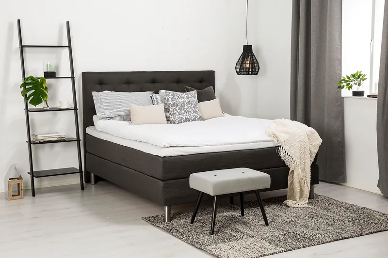 Diplomat Kontinentalsäng 160x200 - Mörkgrå - Möbler - Sovrum - Sängar - Kontinentalsängar