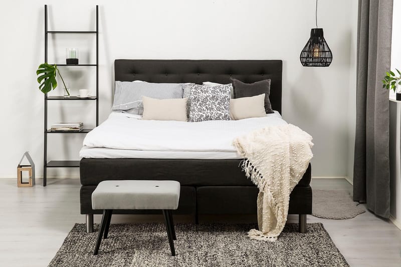 Diplomat Kontinentalsäng 160x200 - Mörkgrå - Möbler - Sovrum - Sängar - Kontinentalsängar