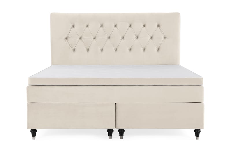 DJURSHOLM Komplett Sängpaket 180x200 Beige Sammet - Möbler - Sovrum - Sängar - Kontinentalsängar