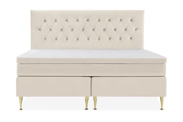 DJURSHOLM Komplett Sängpaket 210x210 Beige Sammet