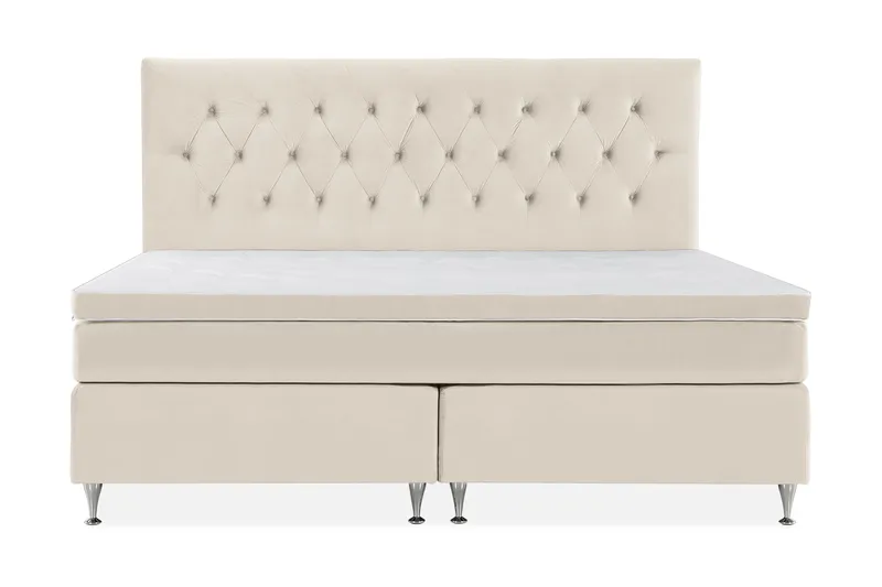 DJURSHOLM Komplett Sängpaket 210x210 Beige Sammet